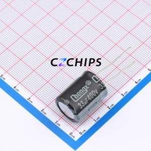 Condensateur électrolytique en aluminium à montage traversant KM336M400K20RR0VH2FP0, montage traversant, D16xL20mm 33uF 20% 400V 7.5mm - Product Image 1