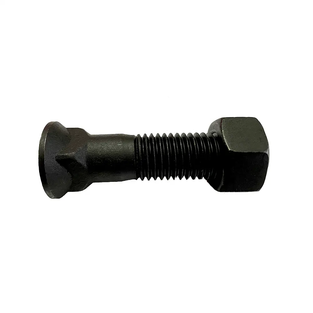 OEM Durable Excavator Plow Bolt 1J6762 and Hex Nut 2J3506 Black Flat countersunk head for bucket tooth and adapters