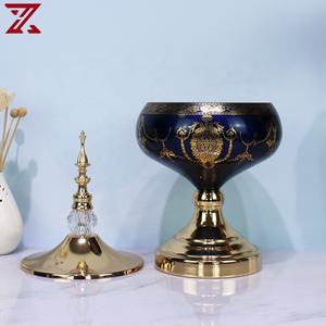 Pot de bonbons <span class=keywords><strong>en</strong></span> métal pour emballage de fruits confits, conteneur <span class=keywords><strong>en</strong></span> <span class=keywords><strong>verre</strong></span> de piédestal <span class=keywords><strong>en</strong></span> métal bon marché, vente <span class=keywords><strong>en</strong></span> gros - Product Image 3