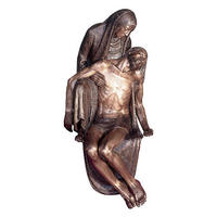 Offre Spéciale Statue commémorative extérieure grandeur nature en bronze Marie et Jésus Pieta en bronze