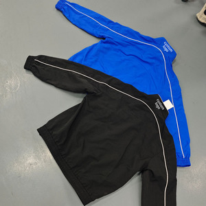 OEM Custom logo 3m Reflective Jogging Nylon <strong>Tracksuit</strong> Mens Jacket Windproof Windbreaker Nylon Sets <strong>White</strong> Pipping Stripes for Men - Product Image 2