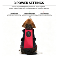 Faja de Terapia de Luz Roja 660nm 850nm para Mascotas, Almohadilla LED de Fototerapia para Alivio del Dolor de Espalda en Perros y Gatos, Cinturón Relajante Muscular para Recuperación de Columna Vertebral