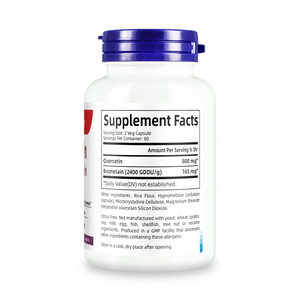 Complément de Quercétine et de Bromélaïne, 120 Capsules Végétales, Soutient un Système Immunitaire Équilibré, Santé Antioxydante et Respiratoire - Product Image 2