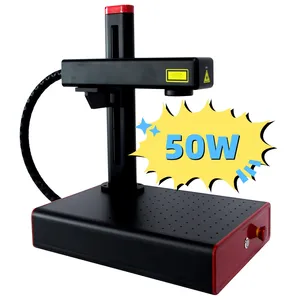 30w 50w EM-Smart Super Portable Fiber Laser Etching Marking Machine for Deep Depth Engraving Metals Steel Aluminum Stone