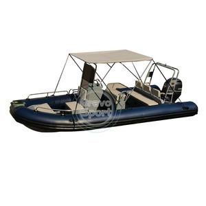 Bateau gonflable de pêche en aluminium de 19 pieds, best-seller, avec volant, bateau à rames Hypalon 580 - Product Image 2