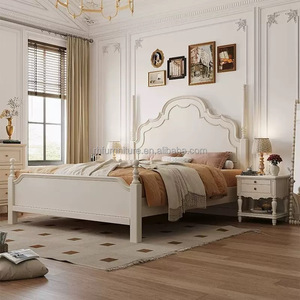 <b>Antique</b> Solid Wood <b>Bed</b> With Decorations for Bedroom Double Size 1.8 Meters Solid Wood King <b>Bed</b> - Product Image 6