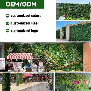 High Quality Vertical Green Wall Plant Artificial Boxwood Hedge Panels For Wholesale