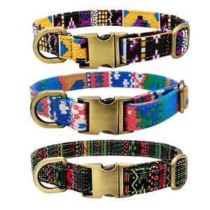 カスタマイズされた高級和風キャットカラー調整可能ネックストラップ付きポリエステルナイロンプリントBowtie - Product Image 1