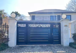 ประตูสวนอลูมิเนียมสไตล์สวิงพร้อมรูปแบบการเปิดอัตโนมัติสำหรับคุณสมบัติวิลล่าที่มีสไตล์และการออกแบบบ้าน - Product Image 5