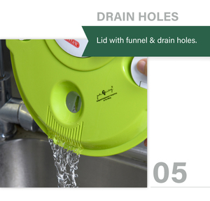 สปินเนอร์สลัดผักเครื่องเป่าแห้งวัสดุ PP San สำหรับห้องครัวได้รับการรับรองจาก LFGB - Product Image 3