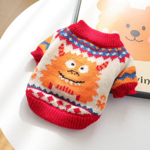 Pet <b>clothes</b> for autumn and winter, small dogs, puppies, happy dogs and <b>cats</b>, warm and comfortable clothing, orange monster - Product Image 5