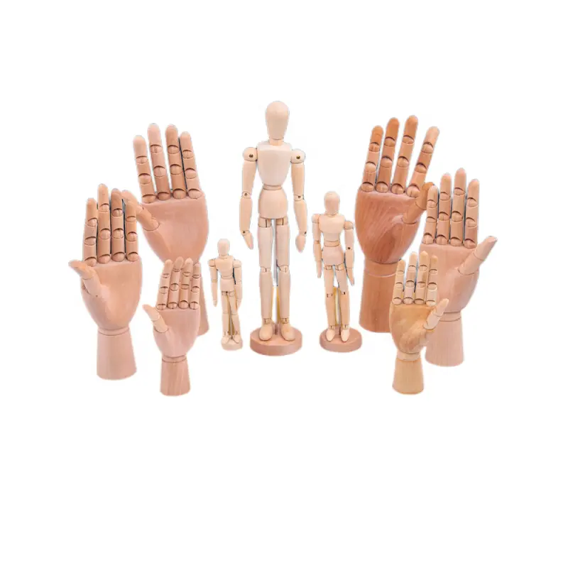 High quality Flexible Art Sketch Wooden Doll Model Drawing Manikin Wood Hand Figure Manikin