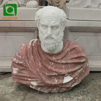 Buste de David en marbre sculpté à la main, sculpture moderne célèbre, tête de homme de Rome pour la décoration d'hôtel