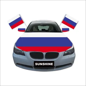 Sol personalizado coche vista trasera capó Rusia ventana espejo bandera todos los países partido de Fútbol bandera para la cubierta del espejo del coche