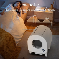 Litière pour chat en plastique intelligente automatique de grande capacité Contrôle des odeurs Caractéristiques faciles à nettoyer Accessoire pour boîte à litière pour chat à distance APP pour téléphone