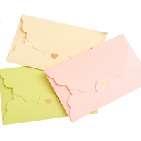 Enveloppe en papier nacré en forme de cœur, en feuille d'or, lettres d'amoureux, cartes d'invitation d'affaires, cadeau, emballage de bijoux, enveloppe en papier