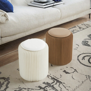 INNOPAPER Folding Paper <b>Stool</b> Eco-friendly Kraft Paper Space Saving Modern -Foldable European Design for Living Room Home <b>Office</b> - Product Image 2