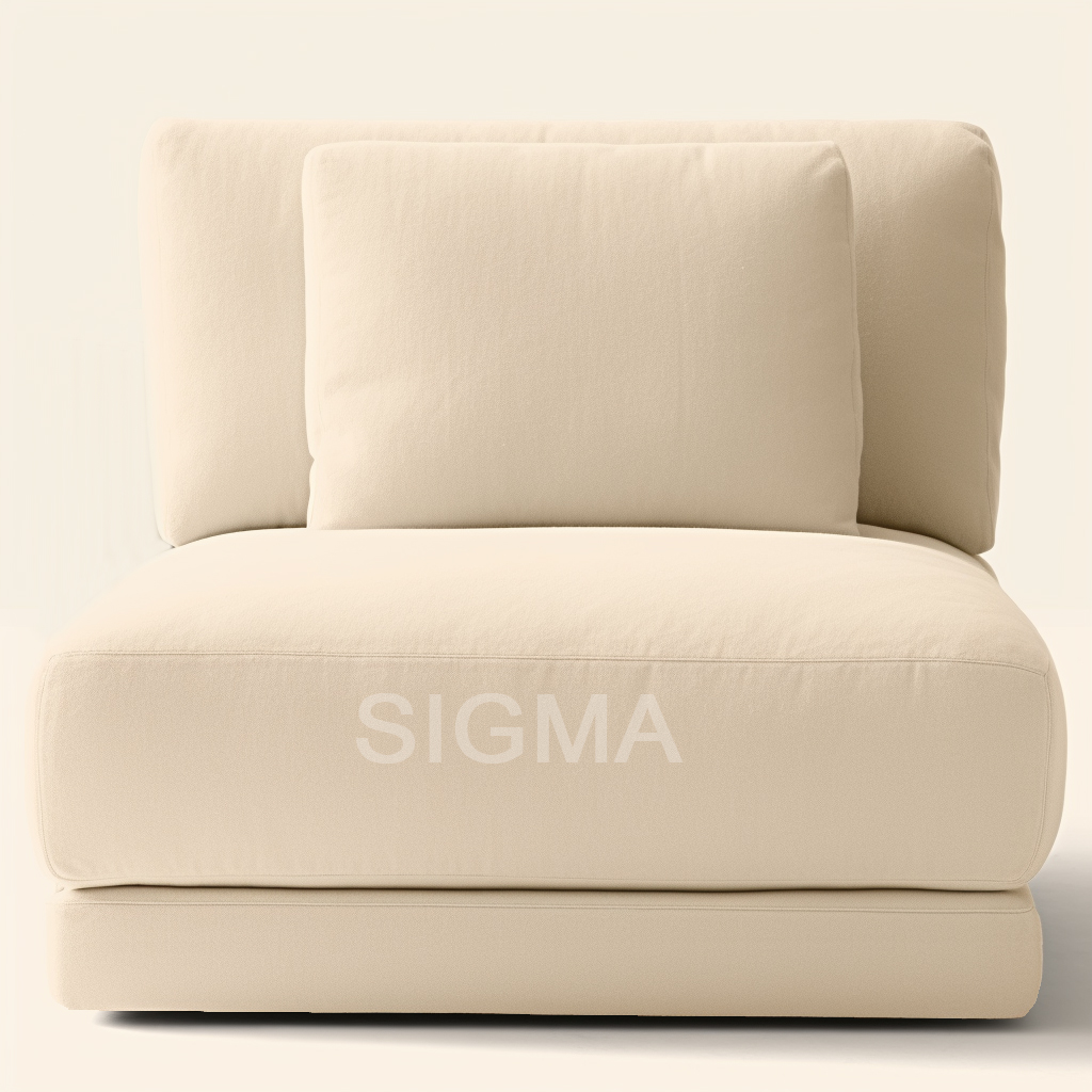 European style Luxury armlesssofa home furniture indoor living room sofa wood frame single sofa with cushion