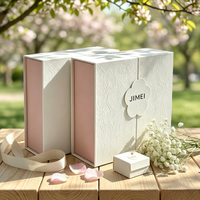 Boîte cadeau portable haut de gamme de qualité supérieure avec fermeture magnétique, matériaux recyclés, laminage mat, emballage pour bijoux, boîte rigide avec poignée