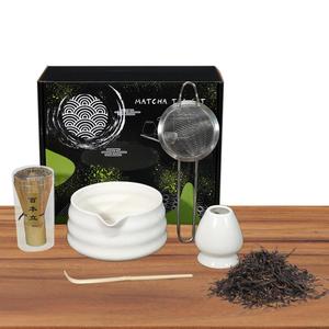 Japanese Matcha Blender Set with Bamboo Whisk Matcha Brush Teaspoon Kiln for Beverage Shop <strong>DIY</strong> Tea-Making Tools - Product Image 1