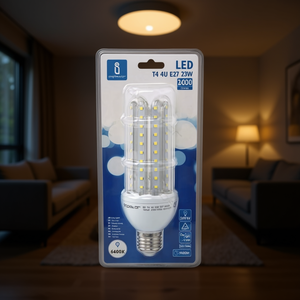 LED Bulb T4 4U 23W E27 6400K Cool White Energy Saving - Product Image 3