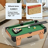 Mini table de billard pliable en bois 52x32x15cm pour enfants, divertissement familial, dortoir, table de billard interactive pour garçons, table de billard de bureau