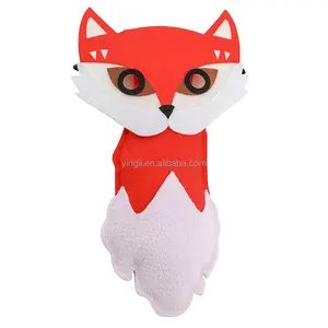 C114 Wildtiere Plüsch Waschbär Fox Maske Schwanz Set Party Favor Wearable Filz Custom Design Maske