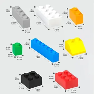 Set di mattoncini fai da te per bambini 250g fondotinta in stile particella mista in mattoncini piccolo pacchetto di accessori in plastica giocattolo - Product Image 6