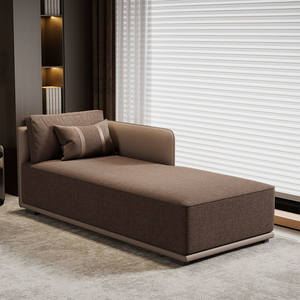 Sofá cama moderno minimalista de tela de lino y algodón convertible para sala de estar y dormitorio - Product Image 3