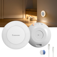 Luz Nocturna LED Recargable con Sensor de Movimiento, Luz Cálida Regulable, Inalámbrica, sin Marco, para Armario, con Sensor Oculto, Superventas