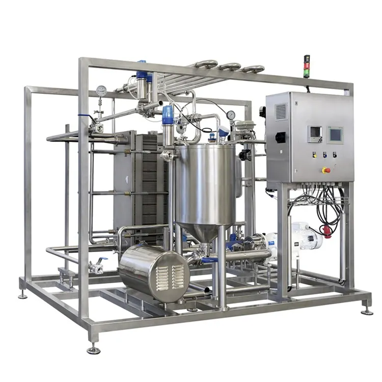 เครื่องพาสเจอร์ไรส์เบียร์น้ำผลไม้นมเครื่องแลกเปลี่ยนความร้อนโรงงานผลิต ISO9001