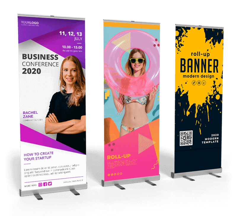 Custom Retractable Banner Stands Outdoor Aluminum