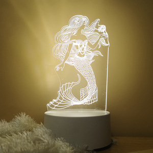 Mer <span class=keywords><strong>elf</strong></span> et sirènes sur blanc socles 3D lumière nuit - Product Image 4
