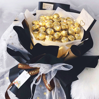Valentinstag Schokoladen-Tablett Schokoladen-Blumenstrauß Transparente Kunststoff-Fixierverpackung