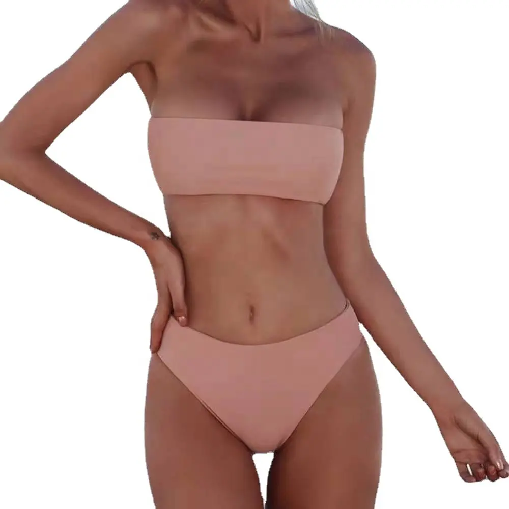 2023 Nieuwste Badpak Eenvoudige En Sexy Bikini Sets Nylon String Stropdas Tweedelige Bikini Vrouwen Badmode Voor Strandkleding