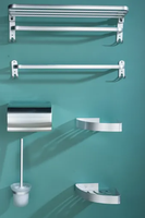 Ensemble d'accessoires de salle de bain moderne avec crochet mural en aluminium pour porte-serviettes porte-papier hygiénique robinets pour lavabos
