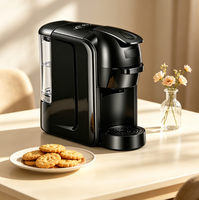 Machine à café à capsules 3-en-1 pour la maison, pression 19 bars, compatible avec les capsules NES DG, café en poudre, réservoir d'eau de 0,6 L, arrêt automatique