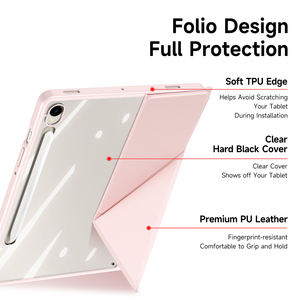<b>Tablet</b> protective case for Samsung Tab S10 Lite/S10 FE/S9/S9 FE transparent, detachable with <b>pen</b> slot - Product Image 2