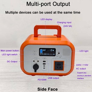 แหล่งจ่ายไฟสำรองฉุกเฉิน ไฟ LED พอร์ต USB ชาร์จได้ 600W 1200W สถานีพลังงานแสงอาทิตย์สำหรับใช้งานกลางแจ้ง - Product Image 5
