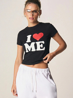 Impression par transfert thermique personnalisée, hauts courts pour femmes, designs DTF, t-shirts courts pour filles