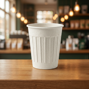Elegant Eco Friendly 250ml Pulp Moulded <b>Disposable</b> Glass Cup Biodegradable 50 Count Modern Wedding <b>Drinkware</b> for Tea Coffee - Product Image 1
