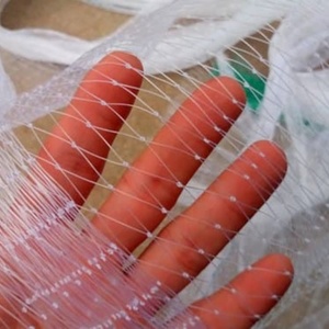 Filet anti-oiseaux noué transparent blanc durable 1cm Filet anti-oiseaux résistant à l'érosion Polyester HDPE Service de coupe Filets en plastique - Product Image 1