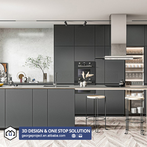 Ensemble de meubles de cuisine équipée professionnels Projet Canada Villa Project Full <span class=keywords><strong>Home</strong></span> Kitchen Big Kitchen Cabinets Design - Product Image 2