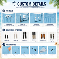 Snel drogende heren boardshorts, waterdichte surfshorts voor heren, ademende zwembroeken, ODM fabrikant