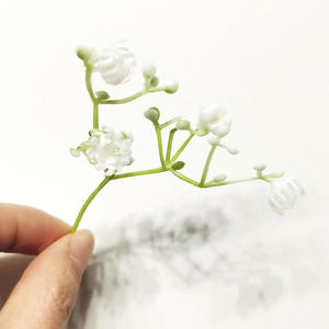 Bouquet de mariage en plastique au toucher réel, fausses plantes, fleurs artificielles de gypsophile blanches, décoration de mariage - Product Image 2