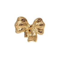 Bague ouverte en acier inoxydable haut de gamme, étanche, anti-ternissement, minimaliste, simple et polyvalente, style nœud français, de niche, de luxe