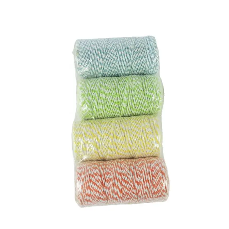 White Twisted Cotton String Twine Red And White Fishing Construction Or Packing Outdoor Usd 3mm-60mm 1000KG CN SHN 1 Ply 1.0mm