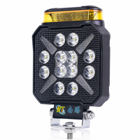 36W LED-Arbeitsleuchte 12V mit gelber Stroboskop-Warnfunktion für Bagger, Gabelstapler, LKW, Bau und Offroad-Einsatz