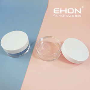 Custom Clear Loose Powder Container <b>With</b> Sifter Screen Round Plastic Cosmetic Powder Jar White Cap For Beauty - Product Image 5