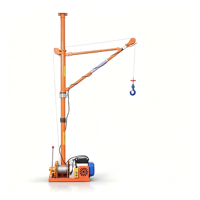 Mini-grue de construction électrique d'intérieur à embrayage, avec retour automatique, crochet vide et hauteur réglable